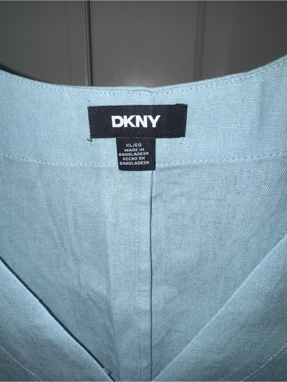 DKNY Light Blue Sleeveless V-Neck Midi Slip Dress - Picture 4 of 4